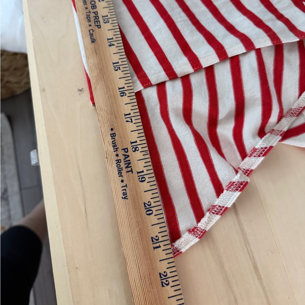 Zara Red and White Striped Women's Top - Picture 5 of 9